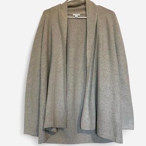 J. Jill Cotton Silk Blend Cardigan Open Front Sweater Beige Long Sleeve Sz S